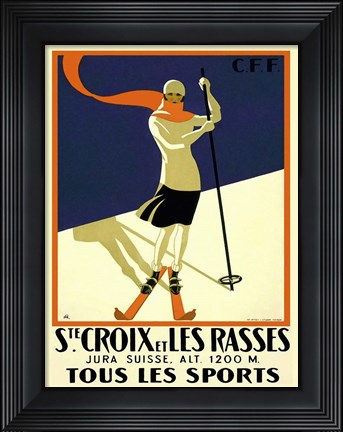 Framed Ste. Croix et Les Rasses Print