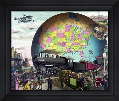 Framed Vintage Travel Print