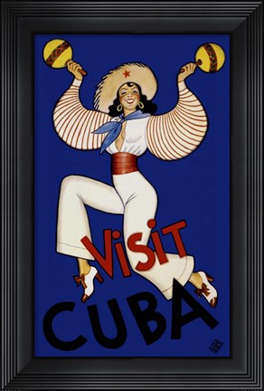 Framed Visit Cuba Print