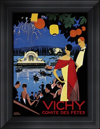 Framed Vichy Comite Des Fetes Print