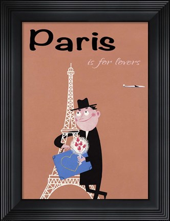 Framed Paris is for Lovers Print