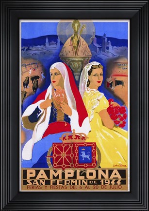 Framed San Fermin de 1944 Pamploma Print