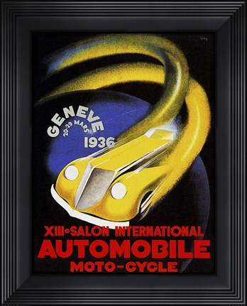 Framed Automobile Geneve 1936 Print