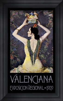 Framed Valenciana 1909 Print