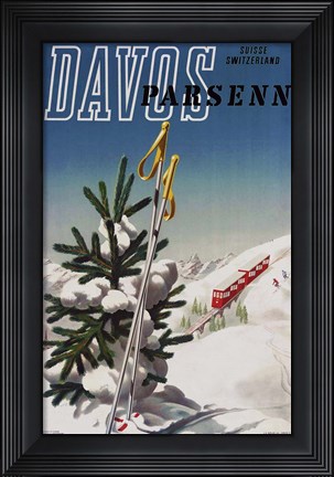 Framed Davos Parsenn Print