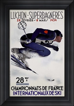 Framed Luchon Superbagneres 1939 Print