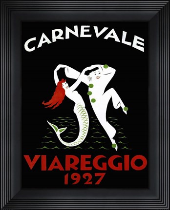Framed Carnevale Viareggio 1927 Print