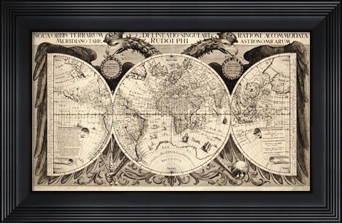 Framed Noua Orbis Terrarum 1630 Print