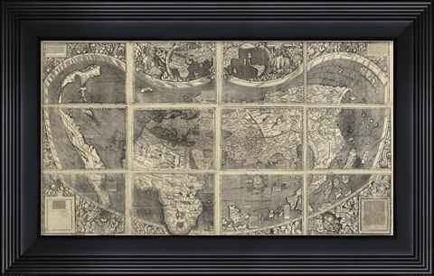 Framed 1507 Waldseemuller Very Hi Res XL Print