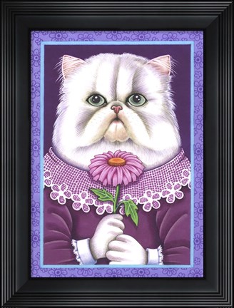Framed White Persian Print