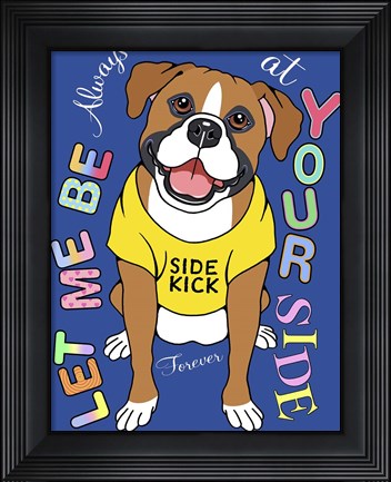 Framed Boxer Graphic Style Print