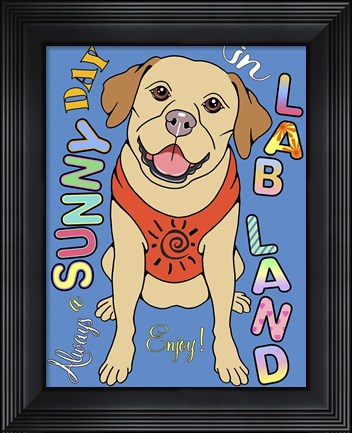 Framed Labrador Graphic Style Print