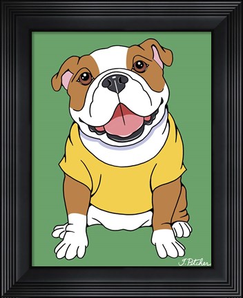 Framed Bulldog Print