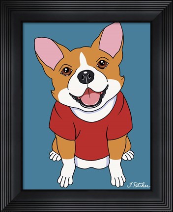 Framed Corgi Print