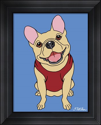 Framed French Bulldog Print