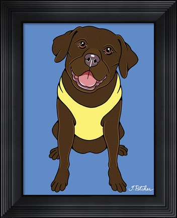 Framed Labrador Chocolate Print