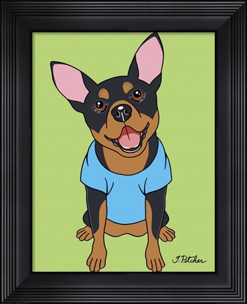 Framed Miniature Pinscher Print
