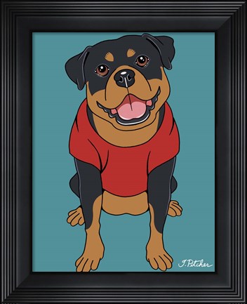 Framed Rottweiler Print