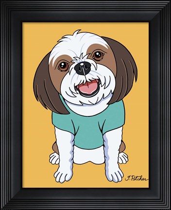 Framed Shih Tzu Brown Print