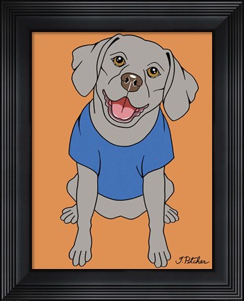 Framed Weimaraner Print