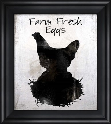 Framed Farm Fresh Eggs Print