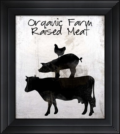 Framed Organic Farm Raised Meat Print