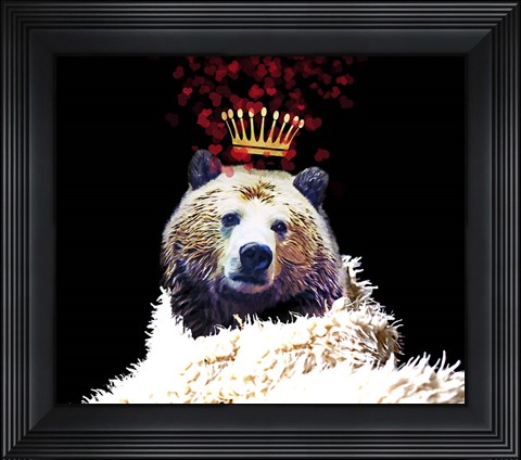 Framed Royal Love Grizzly Bear Print