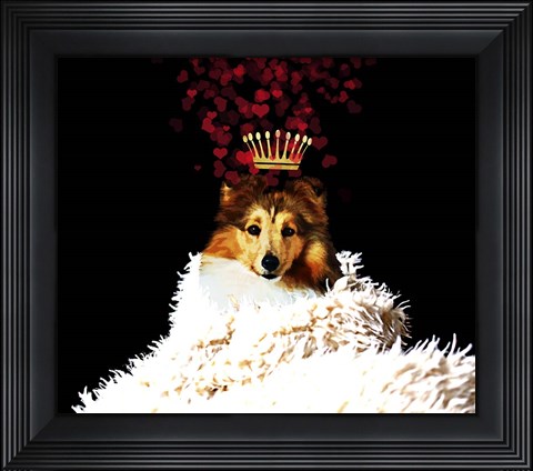 Framed Royal Love Pup - Sheltie Print