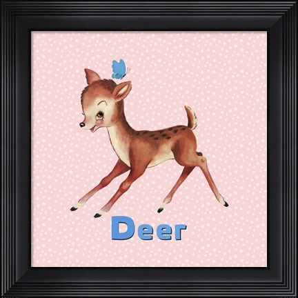 Framed Cute Baby Deer Print