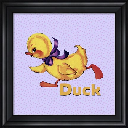 Framed Cute Duckling Print
