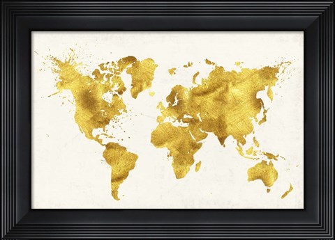 Framed 24 Karat World Print