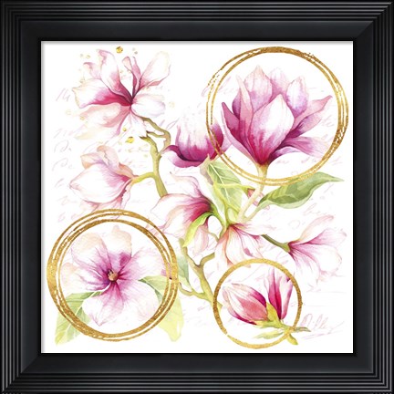 Framed Modern Parisian Magnolias Print