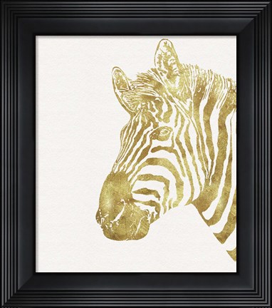 Framed Gilt Zebra Print