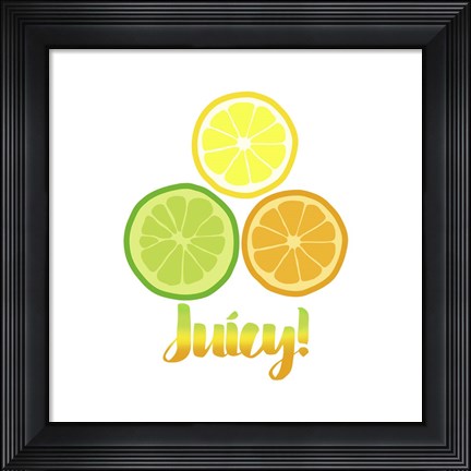 Framed Juicy white Print