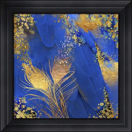 Framed Floral Feathers Print