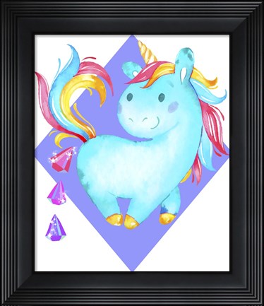 Framed Unicorns Poop Crystals II Print