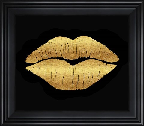 Framed Gold Leaf Kiss Print