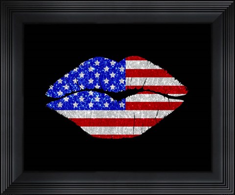Framed Patriotic Lips II Print