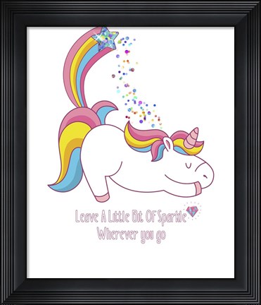 Framed Leave A Little Bit Of Sparkle 2 Tee Print