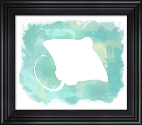Framed Heart of the Sea Manta Ray Print
