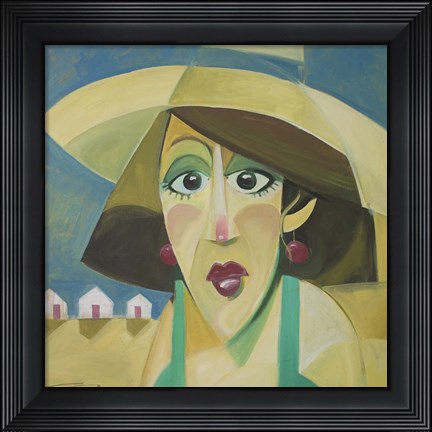 Framed At The Beach 2 Print