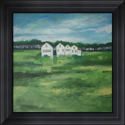 Framed Settlement By Field Print