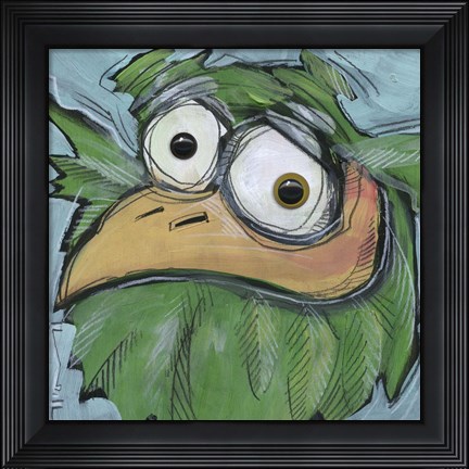 Framed Square Bird 6b Print