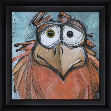 Framed Square Bird 8b Print