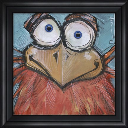Framed Square Bird 10b Print