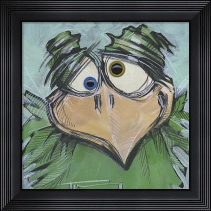 Framed Square Bird 11b Print