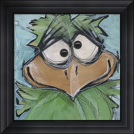Framed Square Bird 14b Print