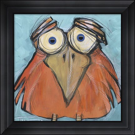 Framed Square Bird 22B Print