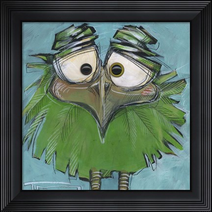 Framed Square Bird 23B Print