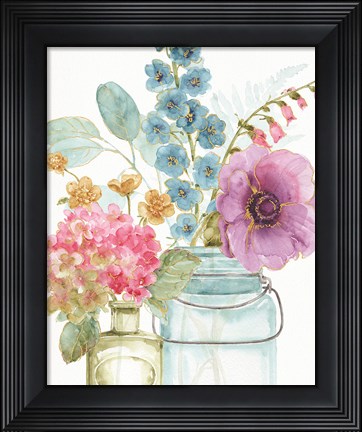 Framed Rainbow Seeds Flowers VIII Print